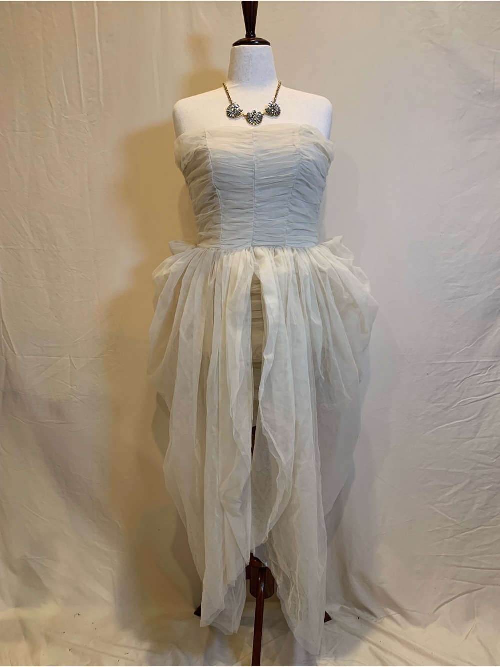 Lamarque Pixie Corset Tulle Dress Cream Medium